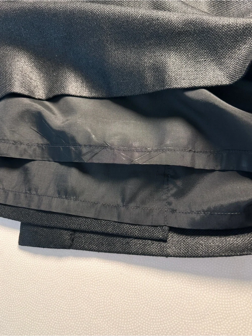 Vintage 1999 Aquascutum of London Black Linen Blend Pencil Skirt S:14 England